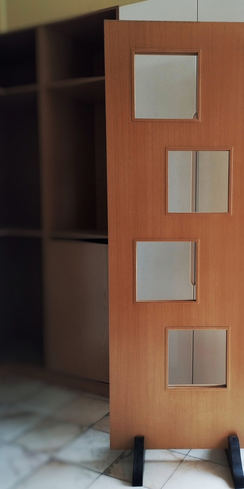 Porta em folheado de Faia com 4 vidros